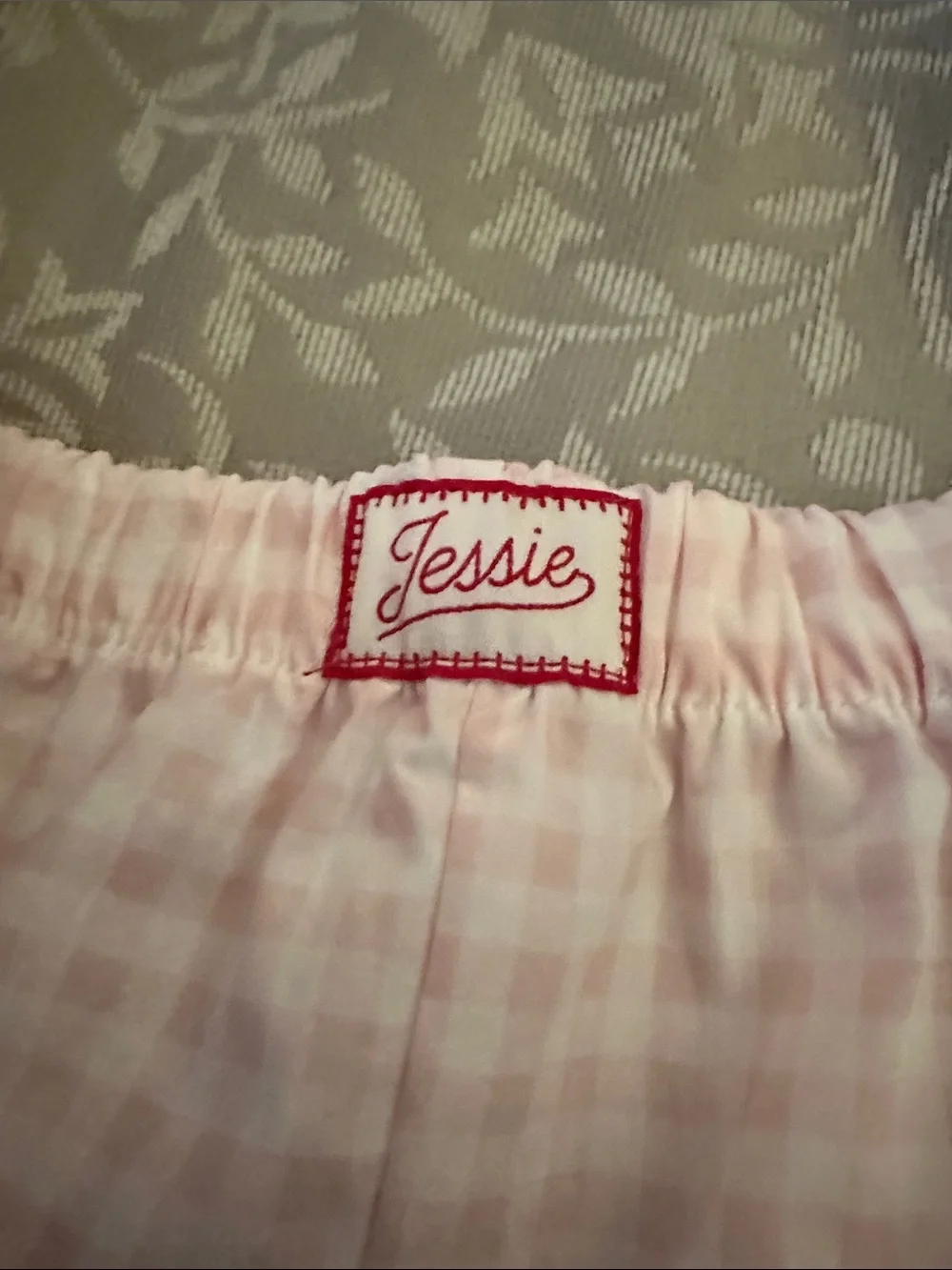 Disney Light Pink Gingham High-Waist Lounge Shorts. Toy Story-Jessie shorts. - Picture 3 of 7